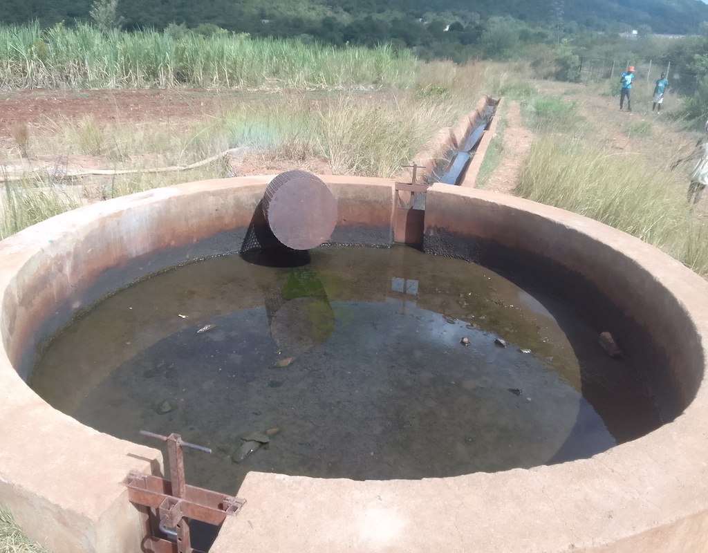 Empty tank: Residents do not have a pump to get water from the dam, only empty tanks like this one. Photo: Tatenda Chitagu