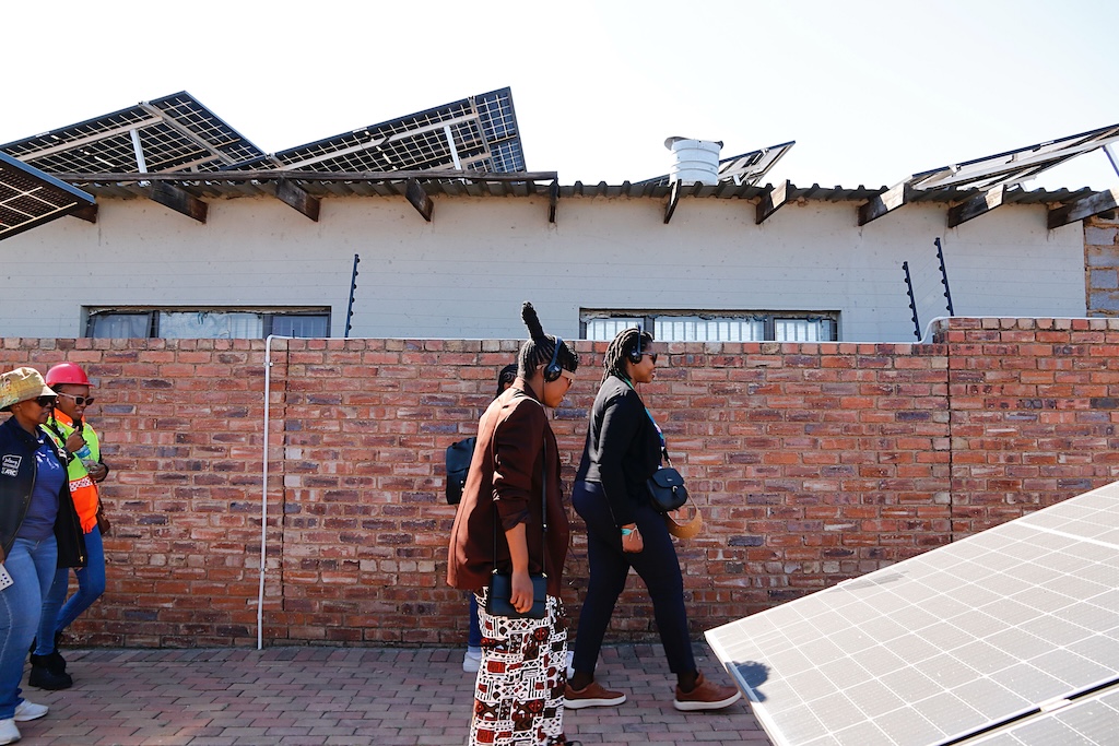 South African and Senegalese delegates arriving for a tour of Shalazile mini-solar plant, one of the five electrification projects by City Power, which is still finalising the cost of the overall project. Photo: Dokta Moyo